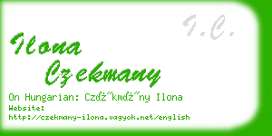 ilona czekmany business card
